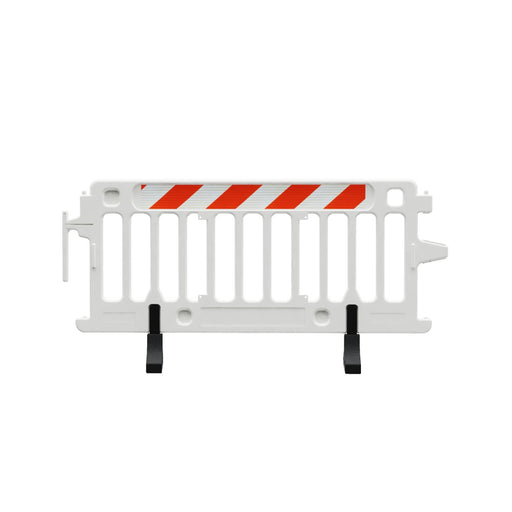 Durable Plastic Barricade for Concerts CROWDCADE, 2004-W-HIPR, White - BarrierHQ.com