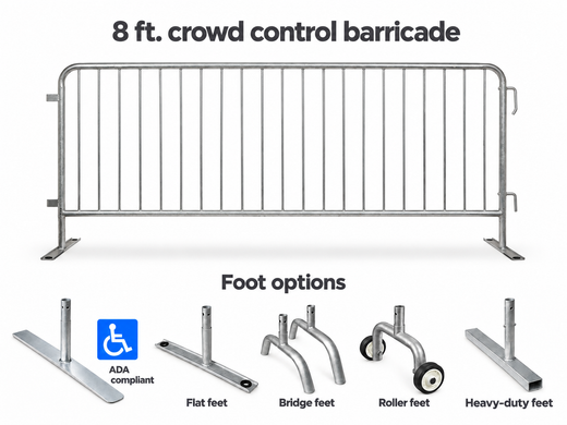 Crowd Control "Bike-rack" Steel Barricades