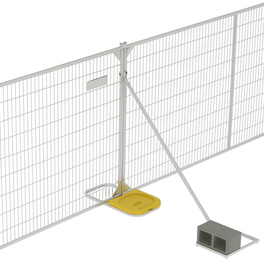 Temporary Fence Wind Brace Stabilizers & Earth Anchors