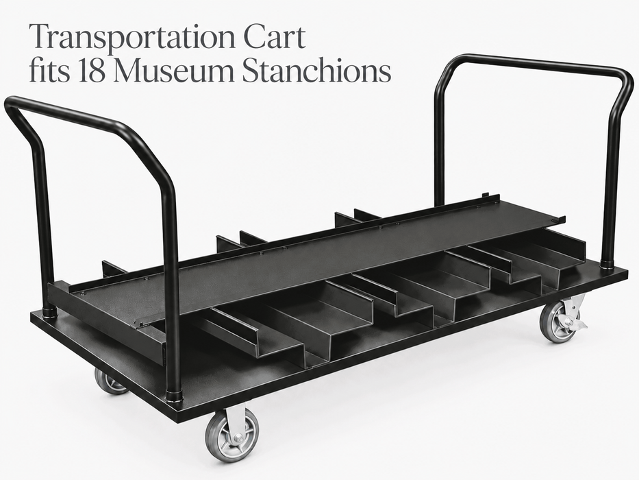18-Post Museum Stanchion Transportation Cart