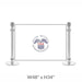 Post & Panel Barrier - 4' ft. Standard Height, Satin Aluminum (W48" x H34") - BarrierHQ.com