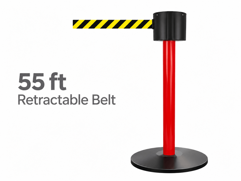 55 ft Outdoor Retractable Belt Barrier | SafetyPro 775-55