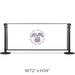 Post & Panel Barrier - 6' ft. Standard Height, Black (W72" x H34") - BarrierHQ.com