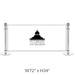 Post & Panel Barrier - 6' ft. Standard Height, Satin Aluminum (W72" x H34") - BarrierHQ.com