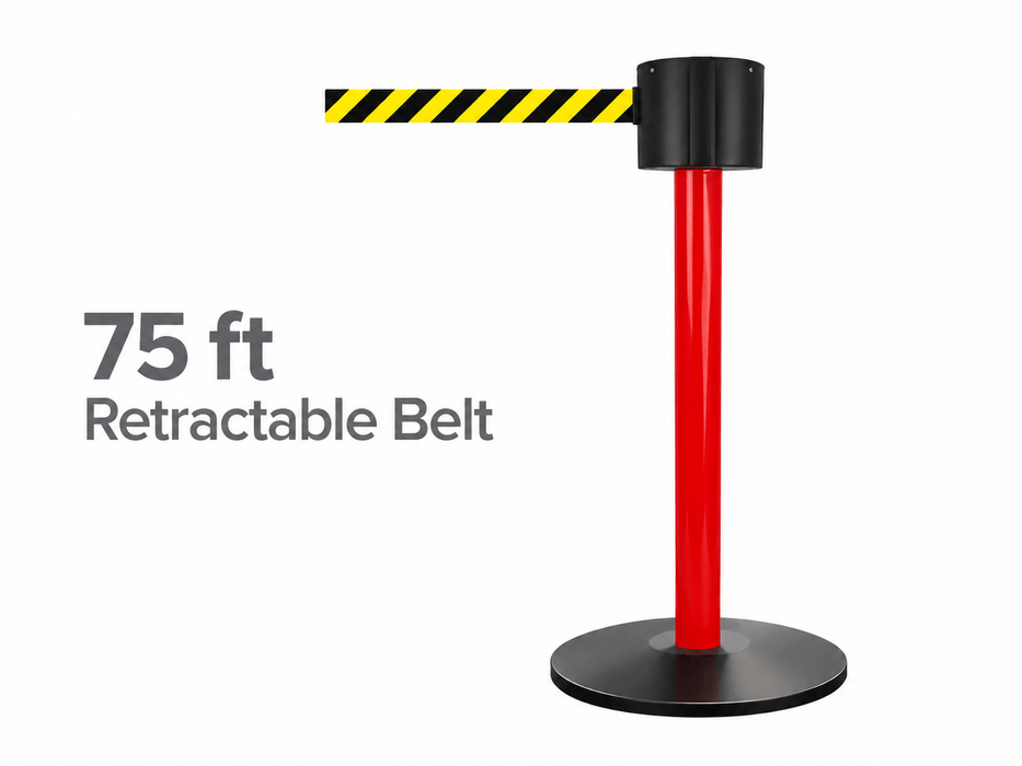 75 ft Outdoor Retractable Belt Barrier | SafetyPro 775-75