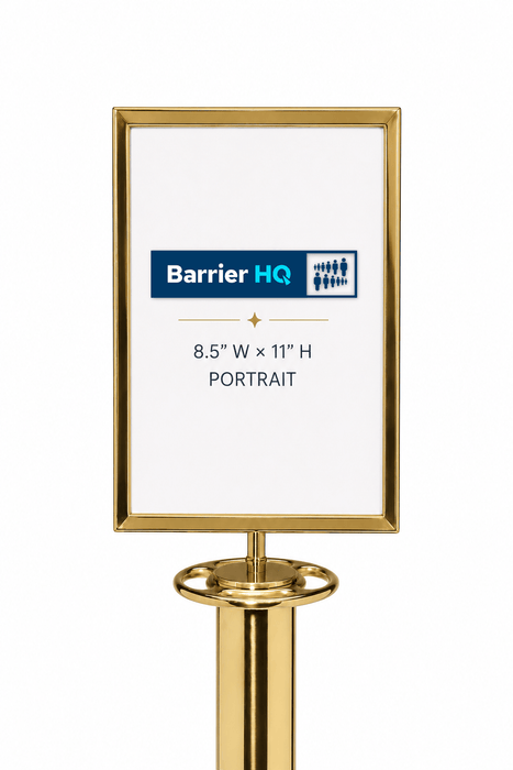 Sign Frame for Classic Rope Stanchions