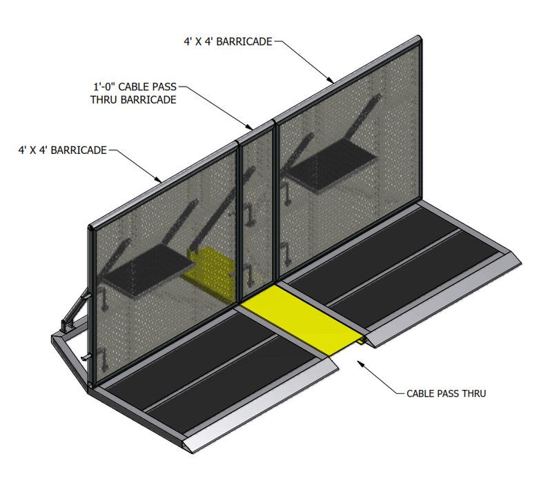Concert Front-of-Stage Barrier CABLE PASS-THROUGH  CSB12