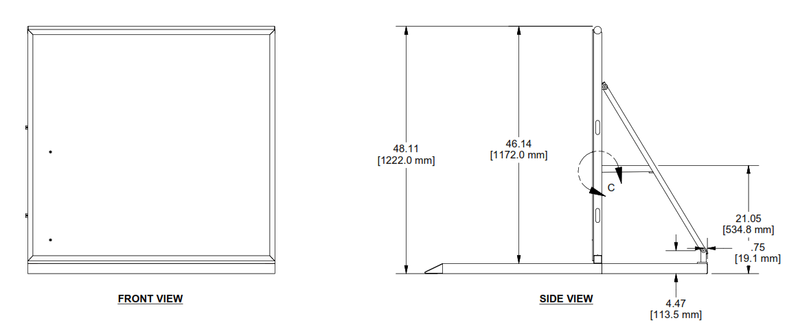 Concert Front-of-Stage Barrier 4' ft STEEL Black Powder Coat - 162 lb CSBST4
