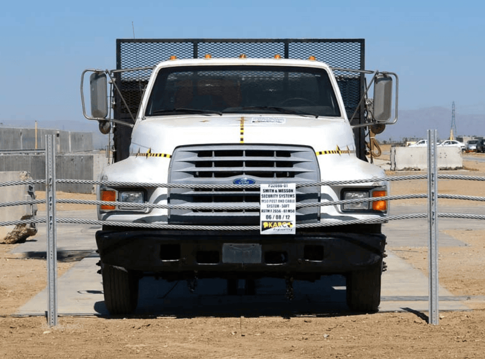 Crash-Rated Anti-Ram Post & Cable Barrier System M50/P2 | Global GRAB SW1200