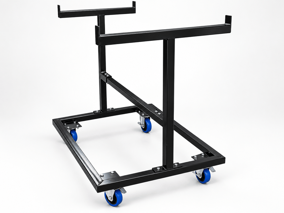 Crowd Control Barricade Push Cart Black (Small)