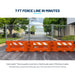 Hydrocade 7 ft fence panel with fence post and pin