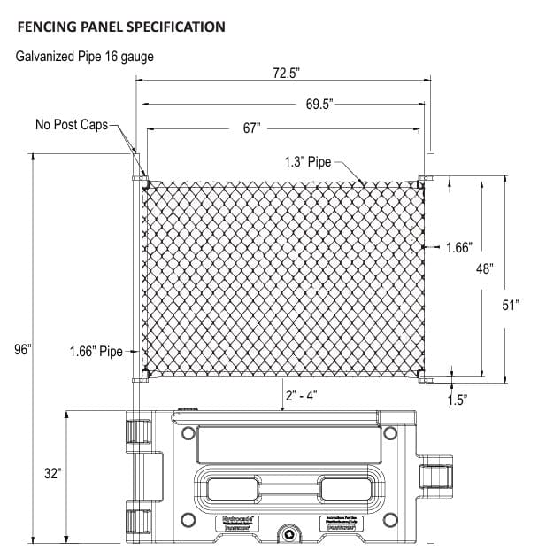 Fence Panel Kit (67" x 51") for Hydrocade