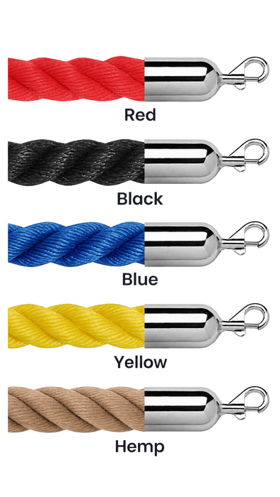 Twisted Polypropylene Stanchion Rope, 1.5″ Diameter, Weatherproof