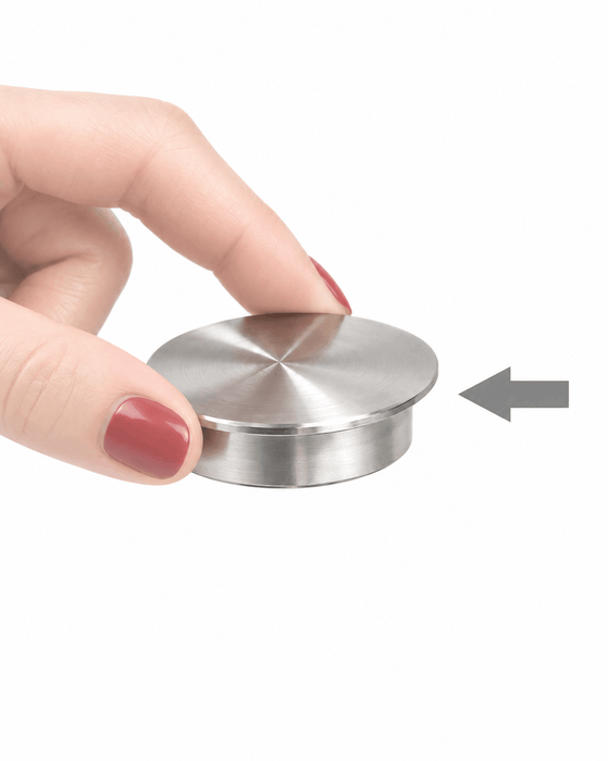 Floor SOCKET CAP for Q-Cord Retractable Cord Barrier Stainless Steel
