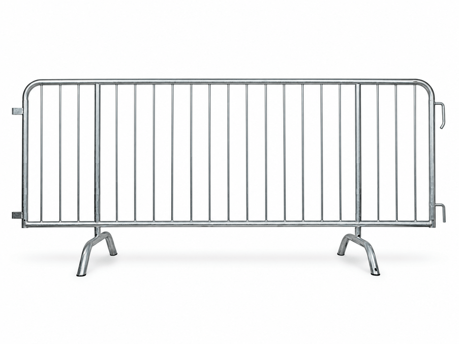Crowd Control Barricade 8 ft Heavy-Duty, 16 Gauge, 1" Frame QUBARR-PLUS-8
