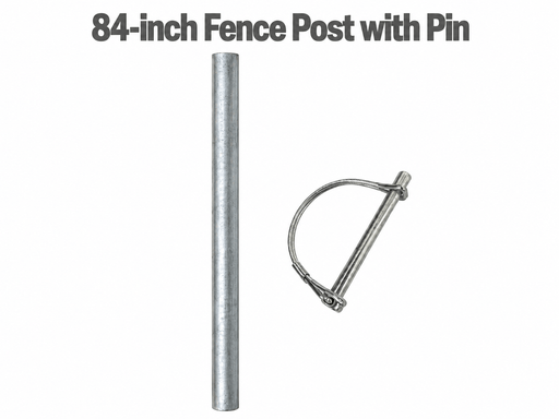 Hydrocade galvanized fence post and pin set