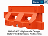 Plasticade Hydrocade Orange Water-Filled Barricade, No Sheeting (HYD-O-KIT)