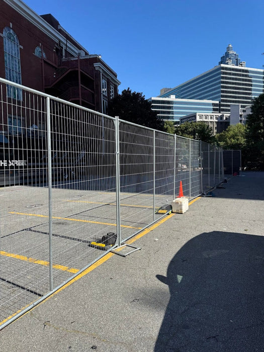 Kit - Temporary Construction Fence (8' X 12' ft.) Galvanized Steel, Welded Wire Mesh