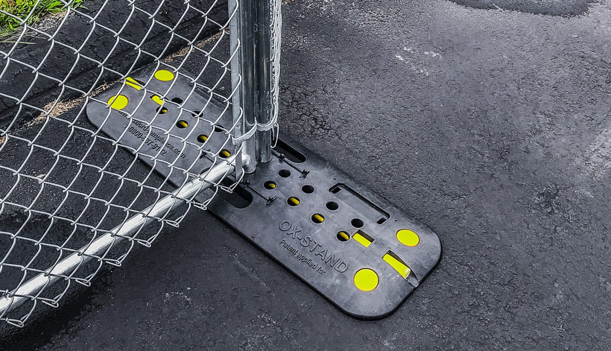 OxStand 7 lb Temporary Fence Base Stands – Bulk Pallet of 150