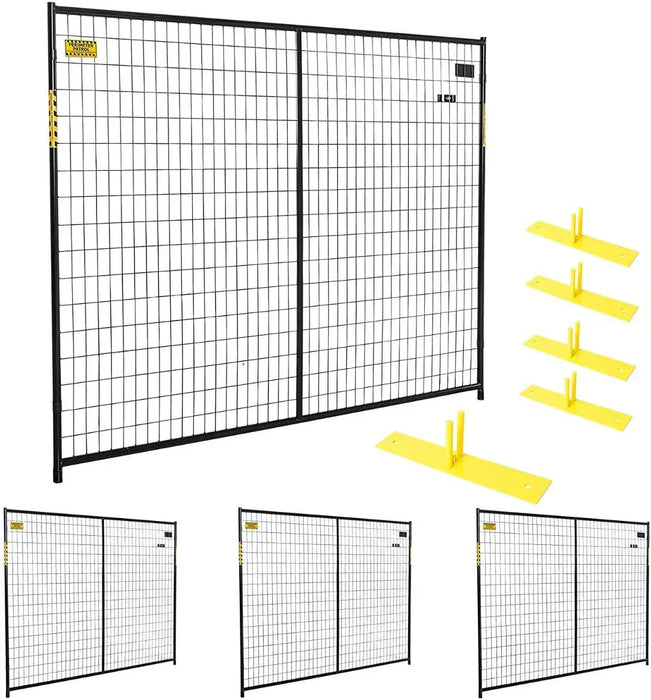 Perimeter Patrol 28 panel portable security fence kit black finish installed at job site