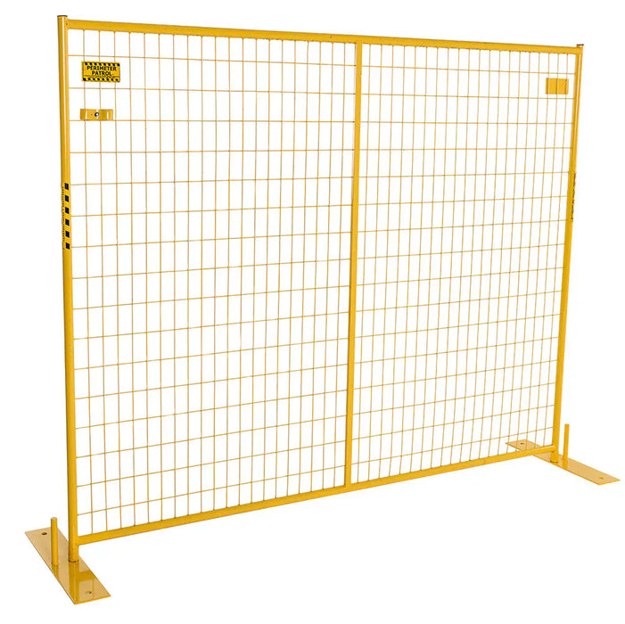 Perimeter Patrol black welded wire fence panel 6 feet tall 7.5 feet wide