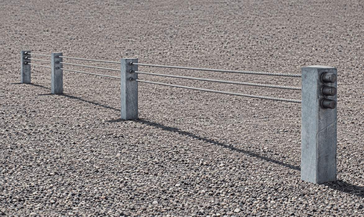 Perimeter Fence Reinforcement Post & Cable System Anti-Ram M50/P1 | Global GRAB SW1250