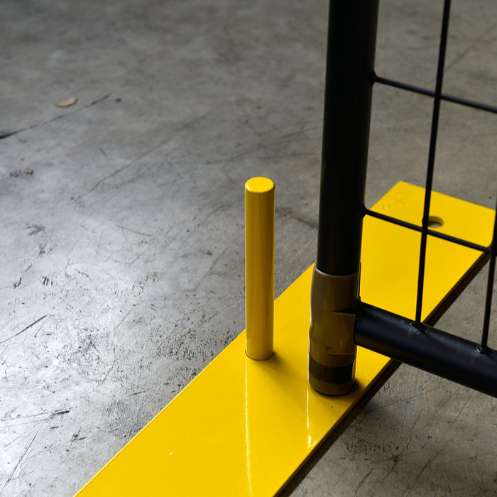 Heavy-duty base plate accessory for Perimeter Patrol temporary fence system