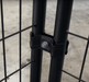 Perimeter Patrol metal fence clamp used for temporary fence installation