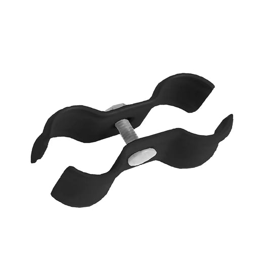 Perimeter Patrol black hardware clamps connecting two portable fence panels