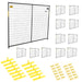 Heavy-duty 12-panel black fence kit for construction zones and crowd control.