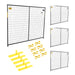 Four-panel portable fencing kit with black finish for secure site containment.