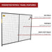Perimeter Patrol portable security fence panel in black finish.