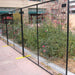 Durable 6'x7.5' black fence panel used for crowd control and perimeter safety.