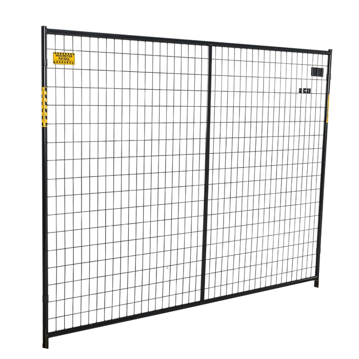Perimeter Patrol black 6x7.5 ft security fence panel for temporary perimeter control.
