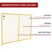 Perimeter Patrol portable yellow fence panel for high-visibility perimeter protection.