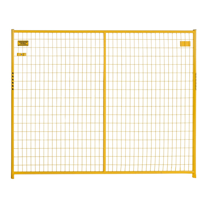 Perimeter Patrol 6x7.5 ft yellow security fence panel for temporary perimeter control.