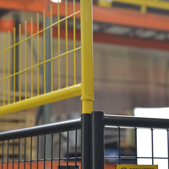 Perimeter Patrol vertical connector for securing anti-climb fence attachments.