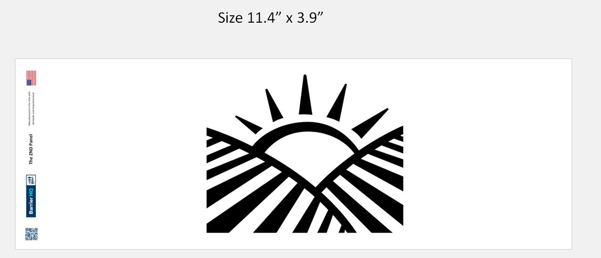 Branded Fence Identification Labels 11" x 4" (Factory-Attached)