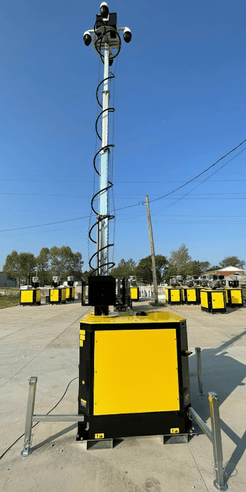 Portable Electric Surveillance Tower for Construction Site Monitoring 'EC-Series'