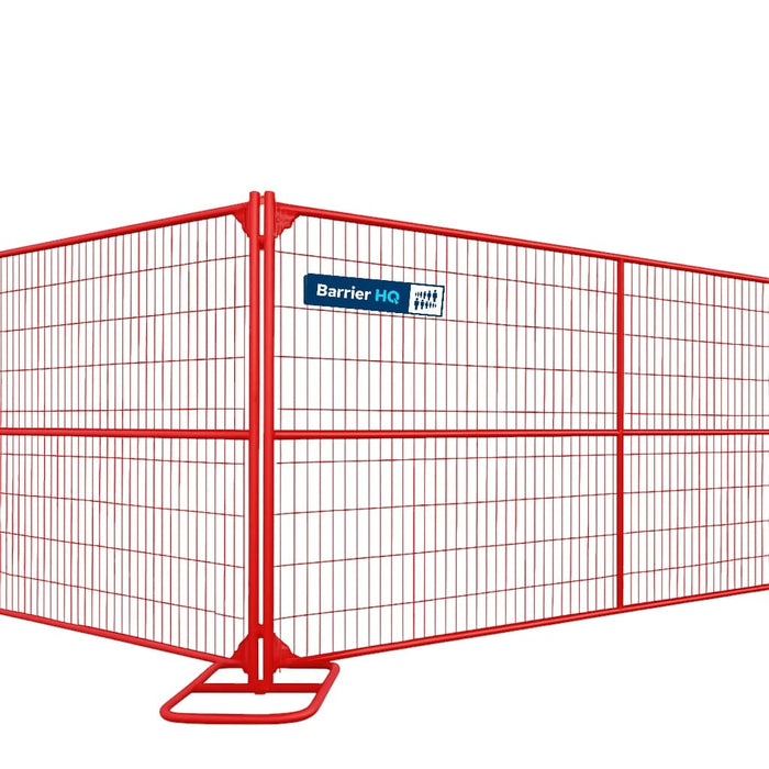 Powder-Coated Temporary Construction Fence, Red, Black, Orange & More