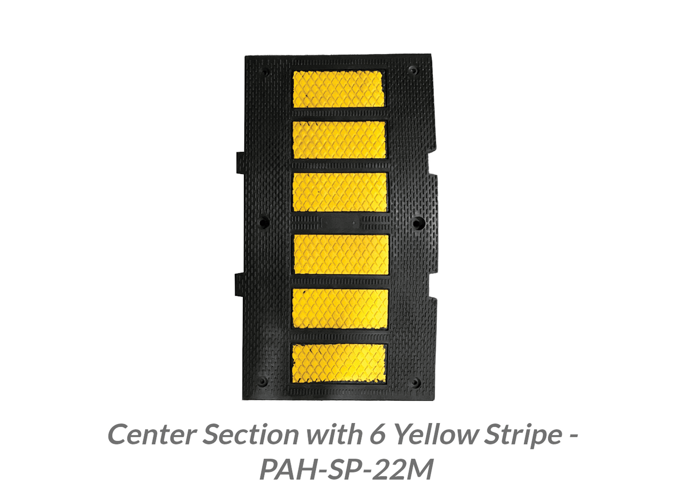 Premium Textured Speed Hump Section with 6 Yellow Stripes