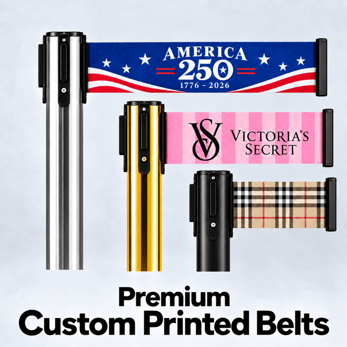 Premium Custom Printed 3" Wide Belt Barrier QU900XPCB