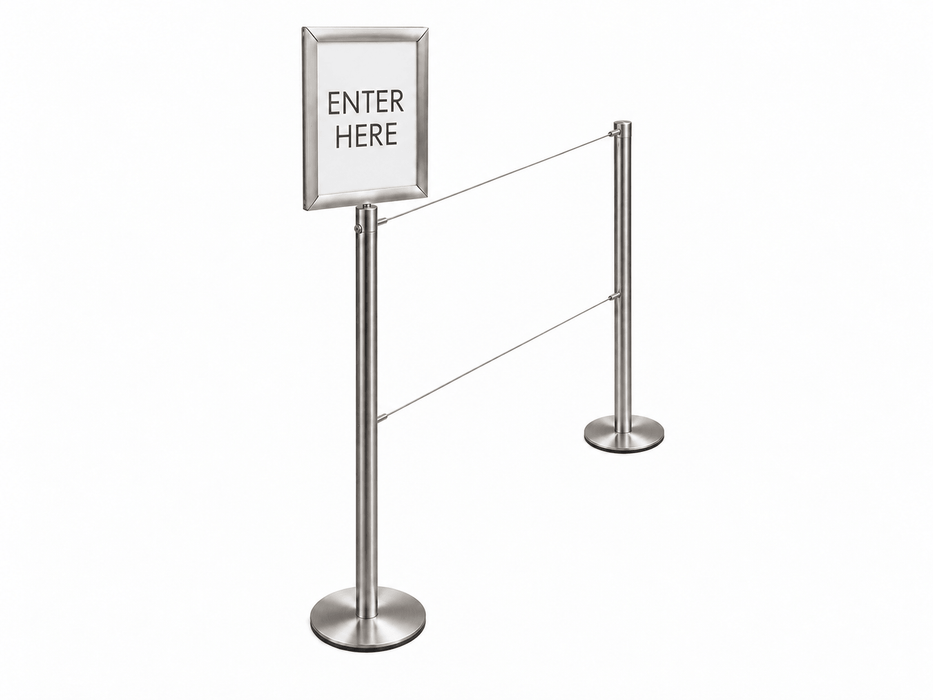 "Q-Cord" Museum Barrier with Magnetic Base