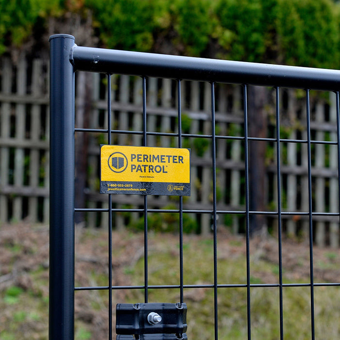 Perimeter Patrol® Security Fence Panel Kit 12 Panels 6'x7.5' (120' ft) Black