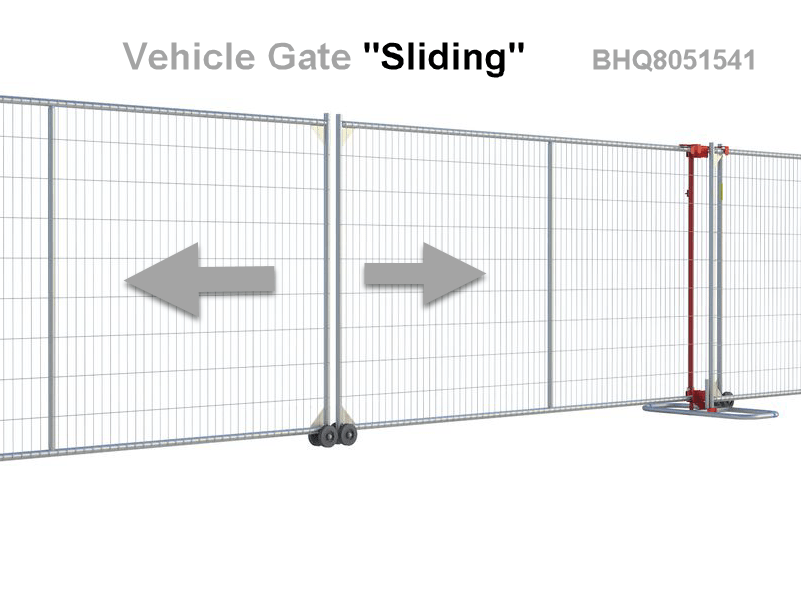 Sliding Vehicle Gate Kit for Temporary Fence