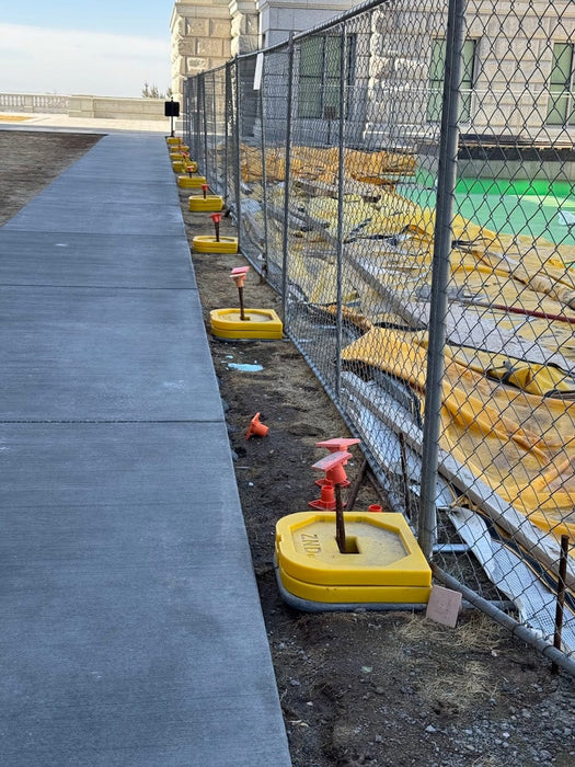 Stackable Temporary Fence Leg Weight 28 lbs Z-Block (Pallet of 60 w/ Stillage)