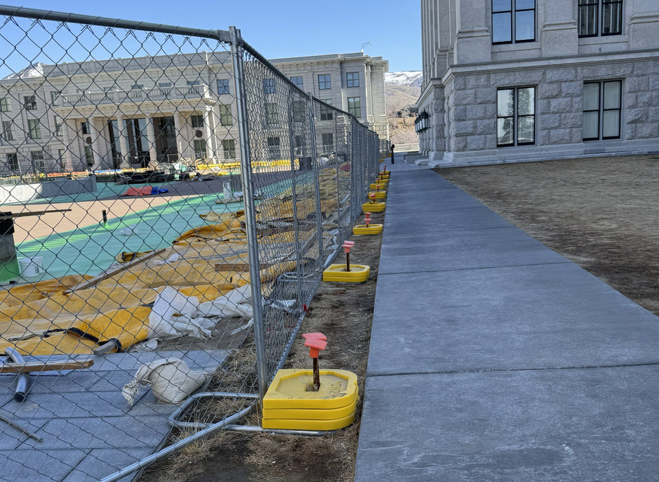 Stackable Temporary Fence Leg Weight 28 lbs Z-Block (Pallet of 60 w/ Stillage)