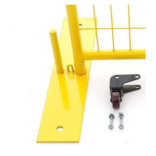 Clamp mechanism for Perimeter Patrol Swing Gate Wheels installed on panel frame