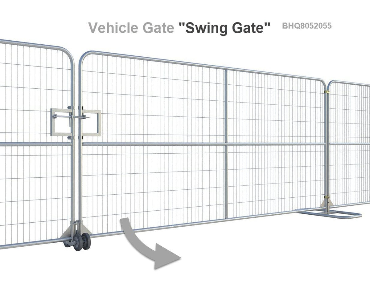 Temporary Fence Swing Gate Kit – Vehicle Access (24 ft Opening) BHQ805