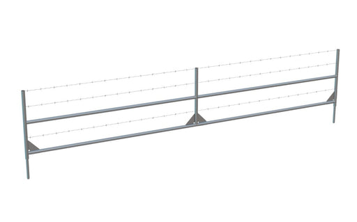 Barbed Wire Temporary Fence Extension Panel 12' x 35" - BarrierHQ.com